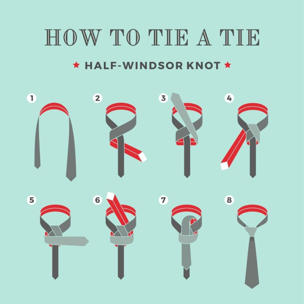 Γραβάτα — κόμπος half-Windsor