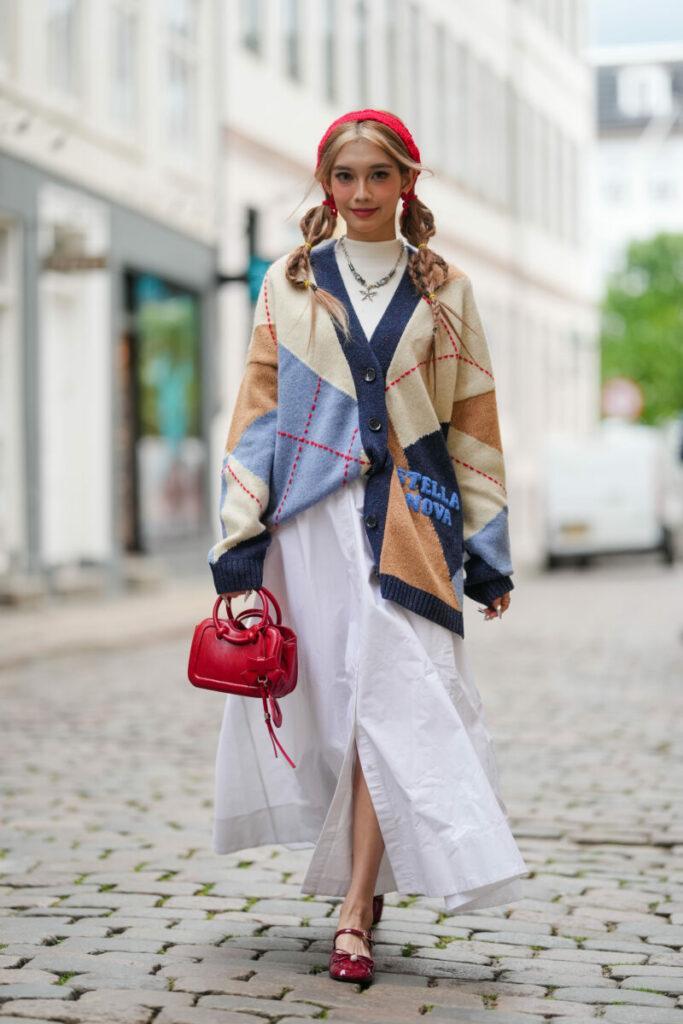 πολύχρωμο vintage πουλόβερ